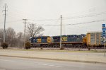 CSX SD40-2 and ES40DC leading a train